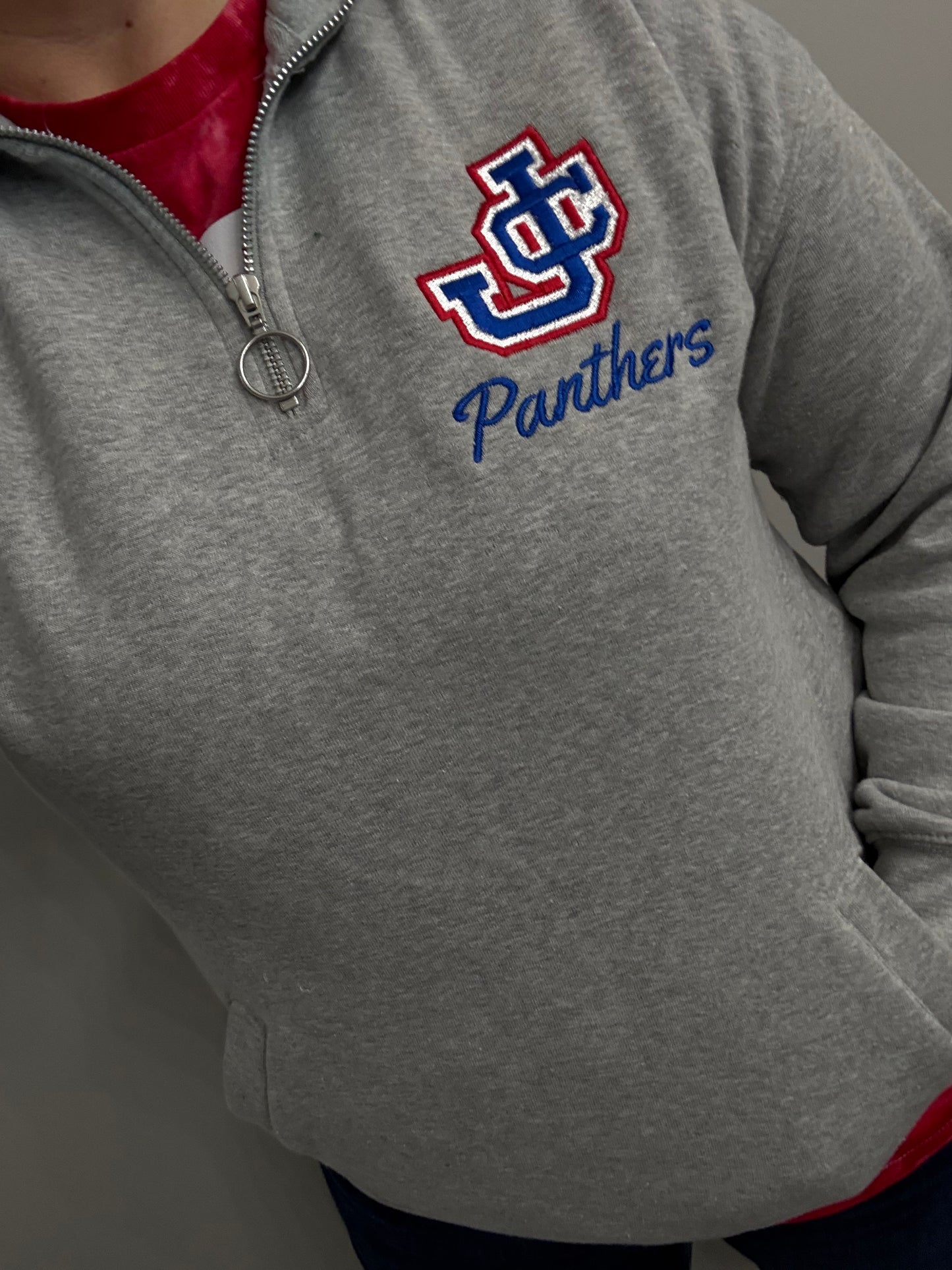 JC panthers quarter zip embroidered shirt
