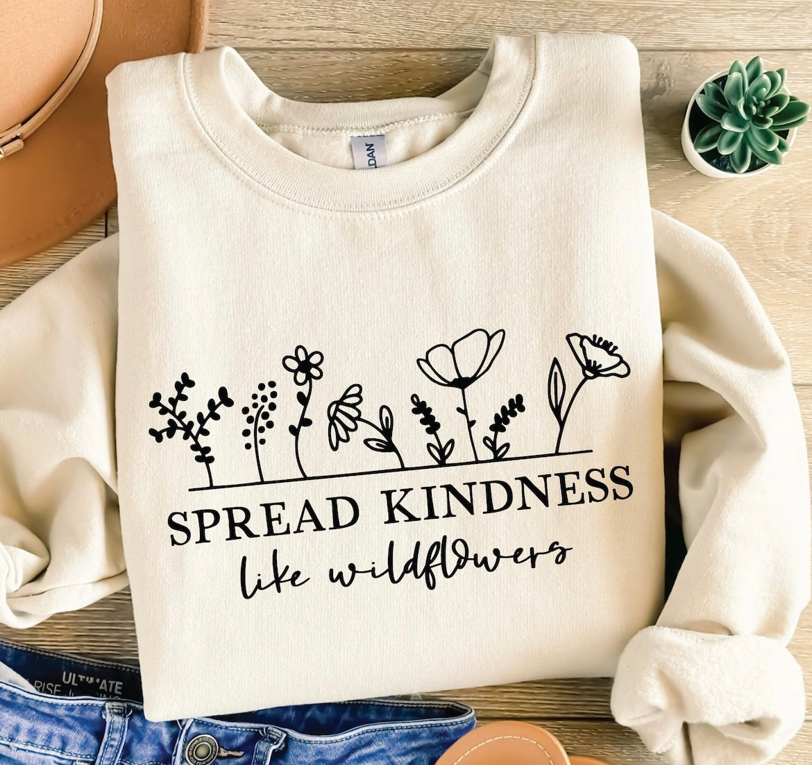 Spread Kindness Like Wildflowers Graphic Shirt