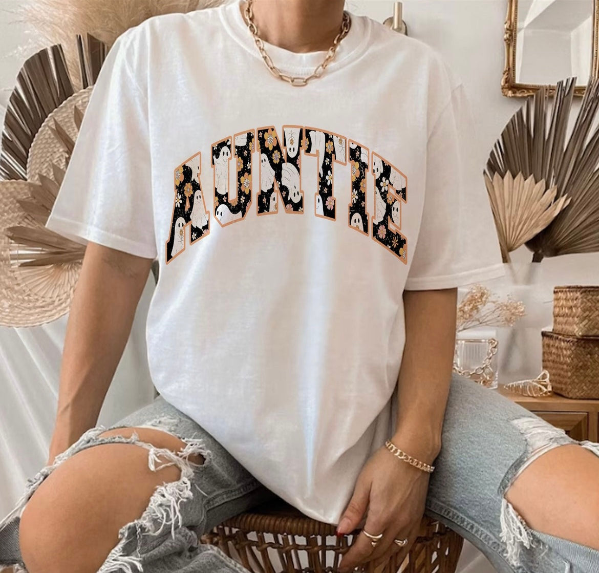 Halloween Auntie Graphic Shirt