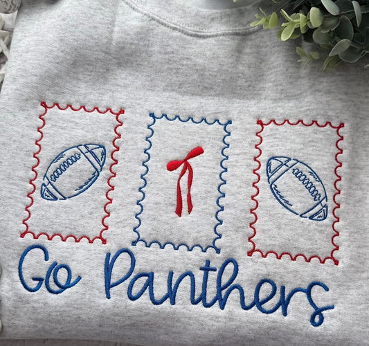 Custom football stamps embroidered shirt