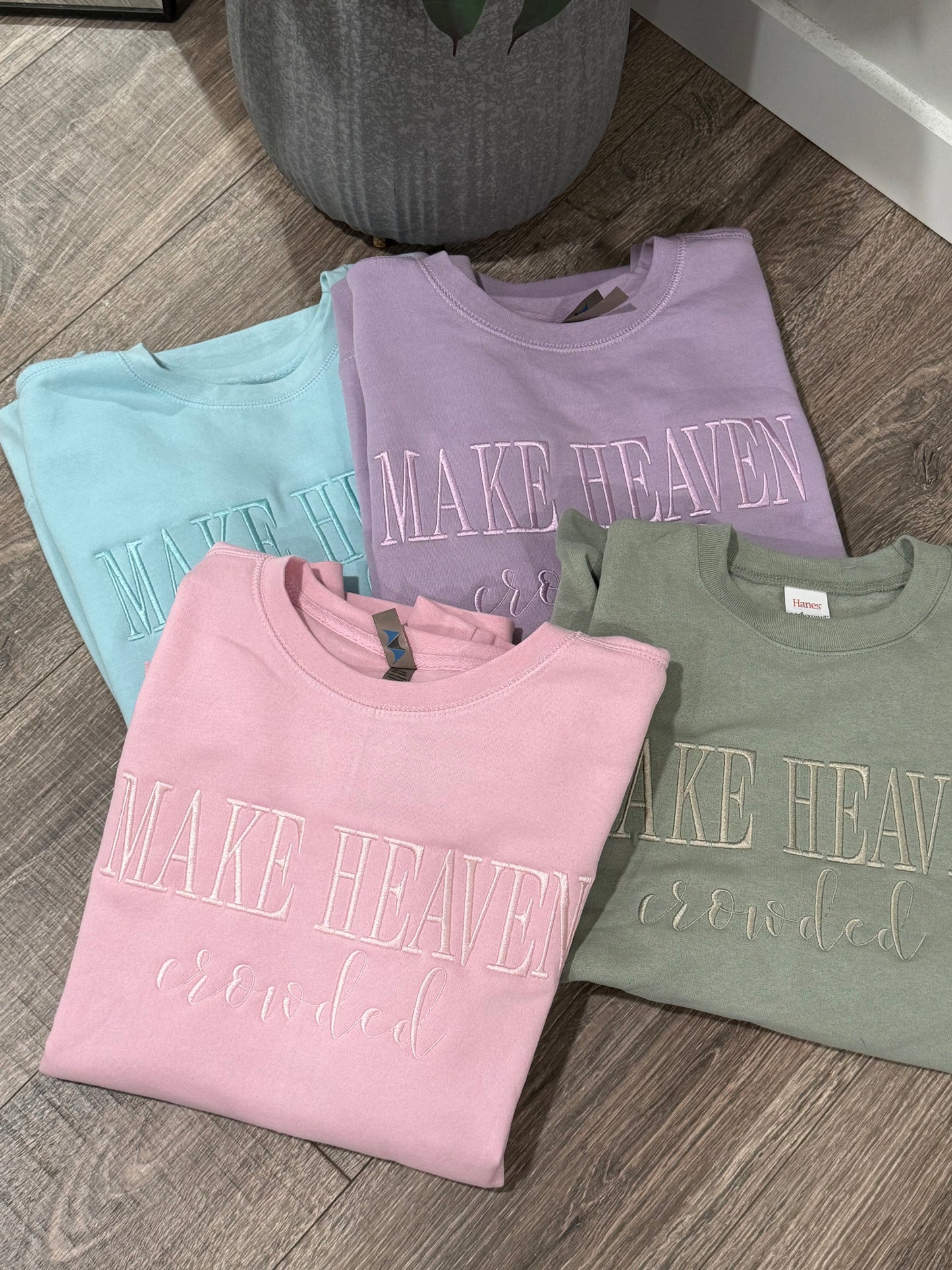 Make Heaven Crowded tone on tone Embroidered Shirt