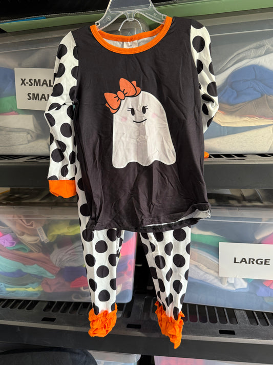2pc ruffle girly ghost pj set