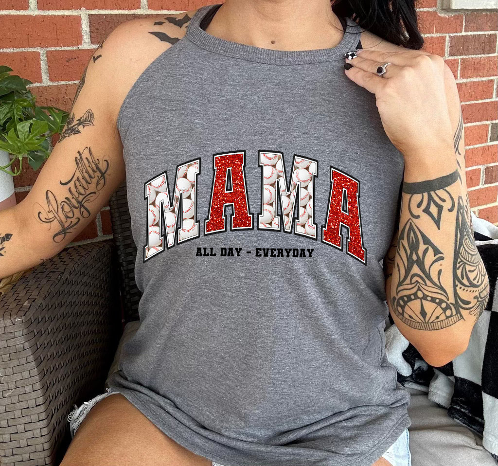 Baseball Mama All Day Everyday Graphic Shirt