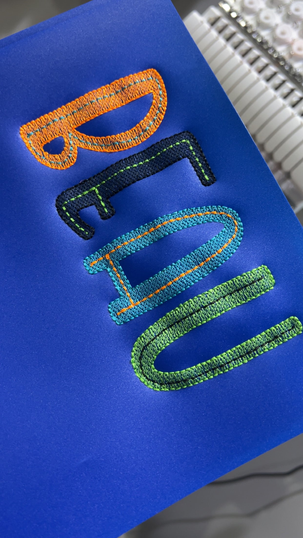 Custom name embroidered plastic folders