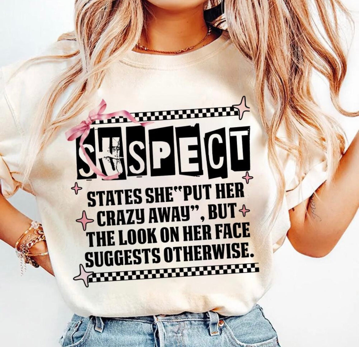 Suspect states she “put her crazy away” but the look on her face suggests otherwise.