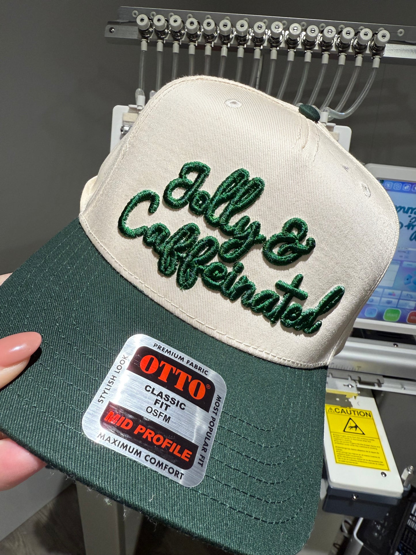 Jolly & Caffeinated embroidered Otto hat