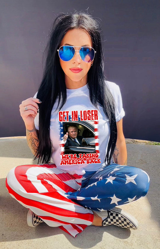 Get in losers we’re taking America back trump COMFORT COLOR Graphic Shirt