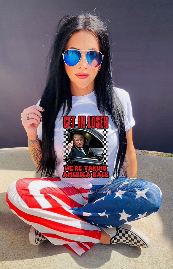 Get in losers we’re taking America back trump COMFORT COLOR Graphic Shirt