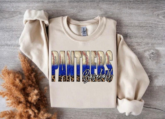 Panthers Baseball Blue Graphic Shirt