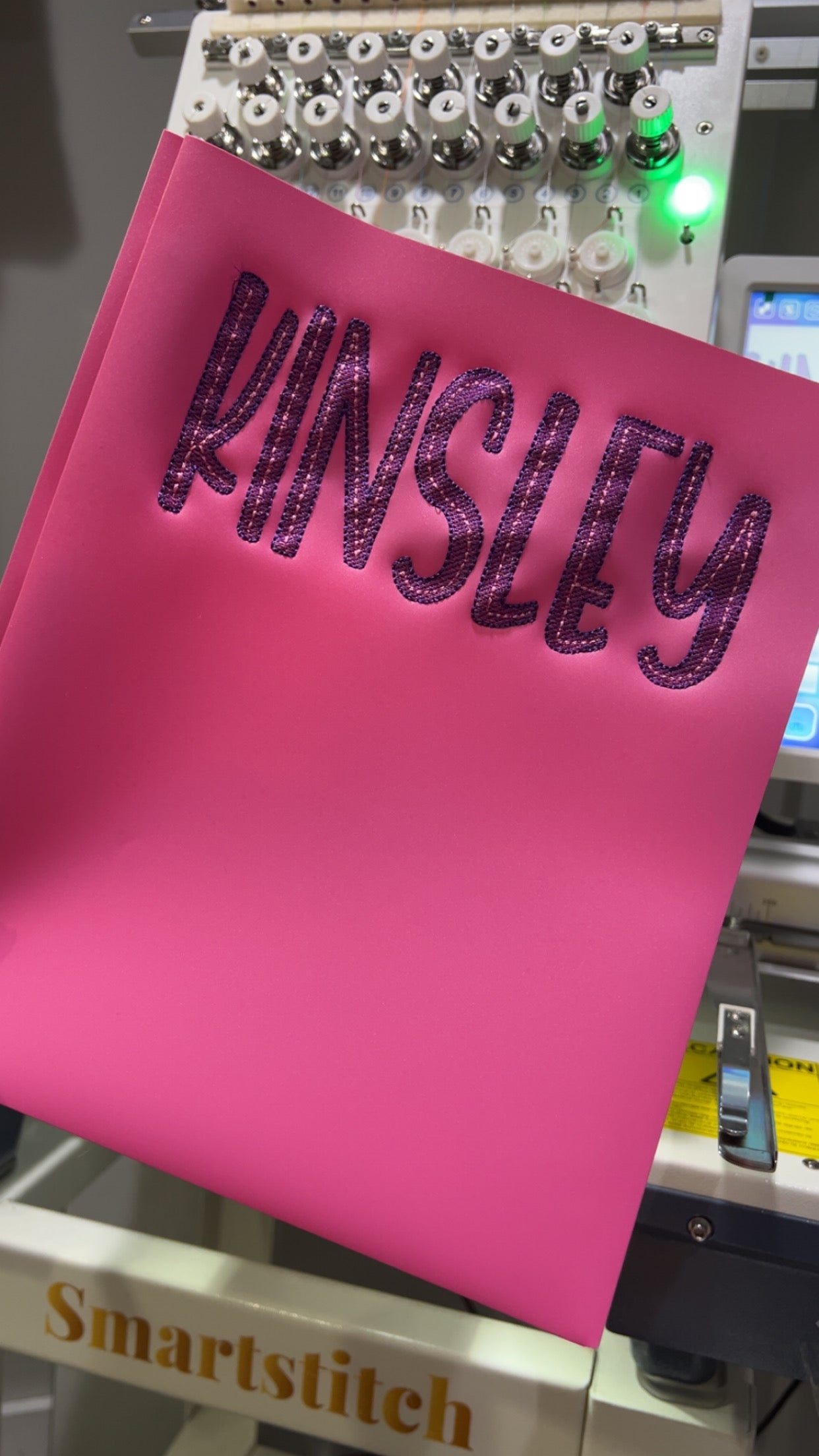Custom name embroidered plastic folders