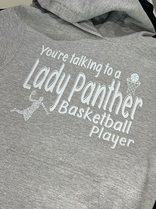 KIDS You’re talking to a lady Panther basketball player graphic shirt