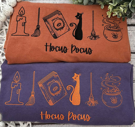 Hocus pocus embroidered shirt