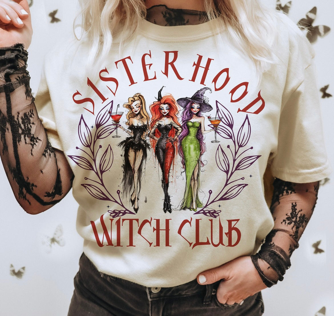 Sisterhood witch club graphic shirt