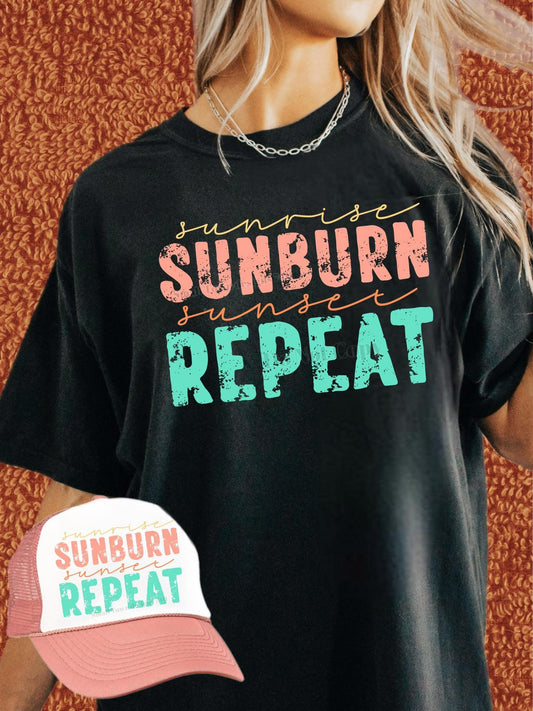Summer sunburn sunset repeat (shirt only)