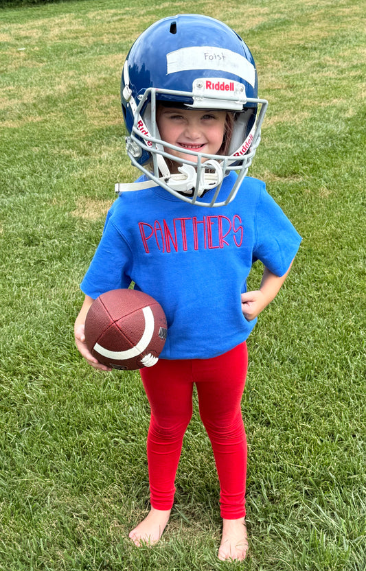 Panthers cut off embroidered shirt