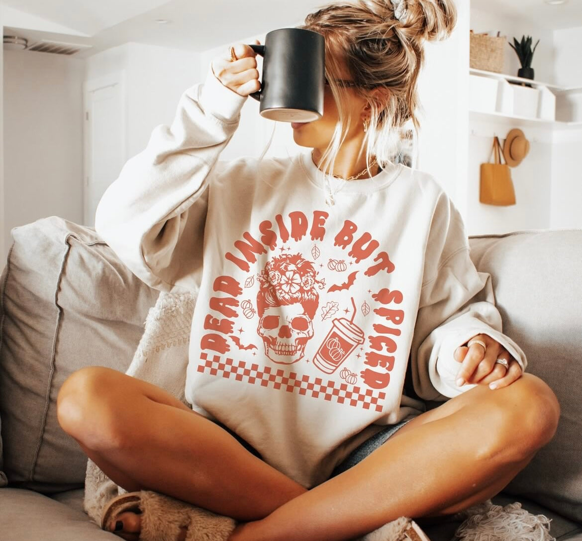 Dead inside but spiced graphic shirt