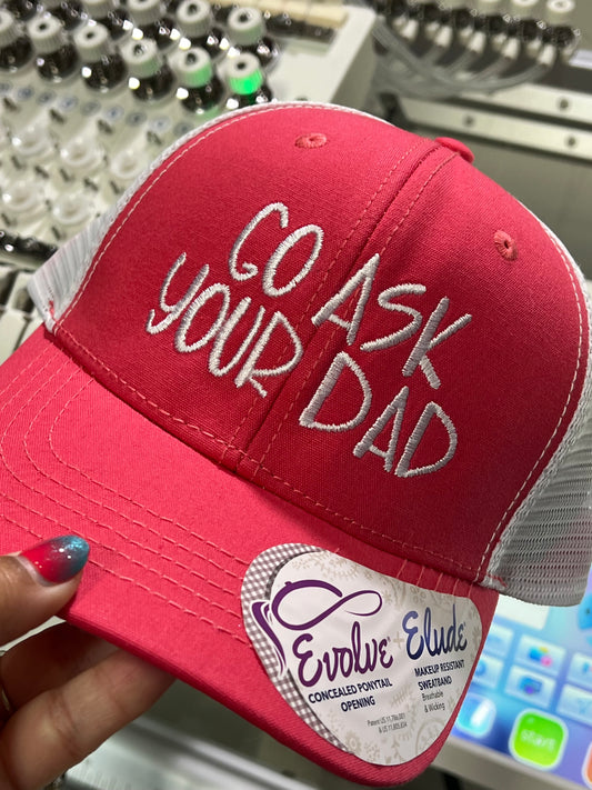 Go ask your dad snap back cap