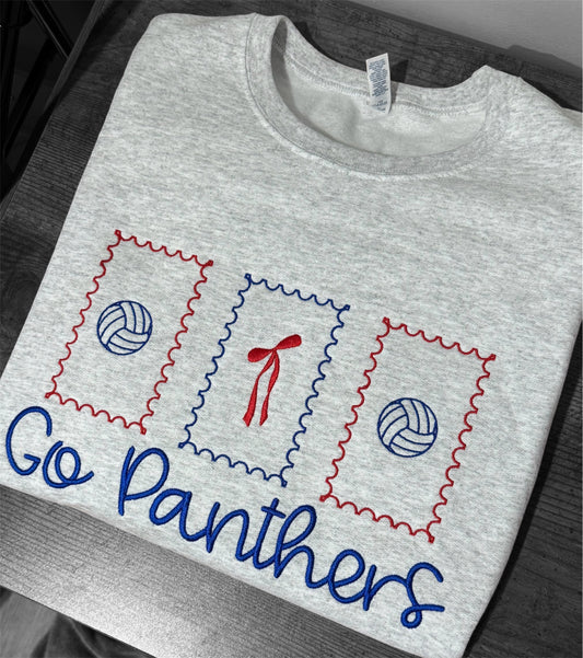 Custom volleyball stamps embroidered shirt