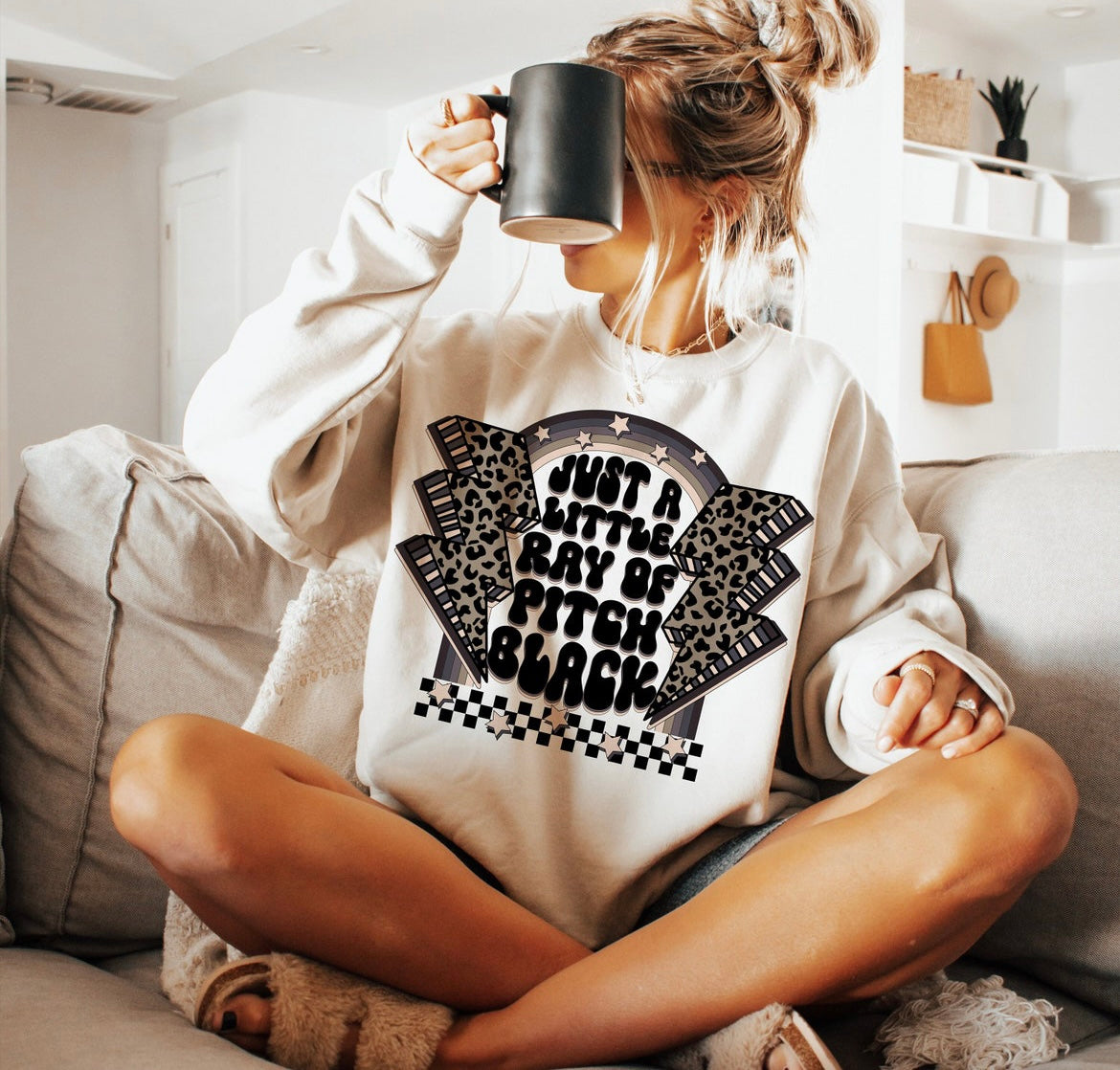 Just a little ray of pitch black graphic shirt