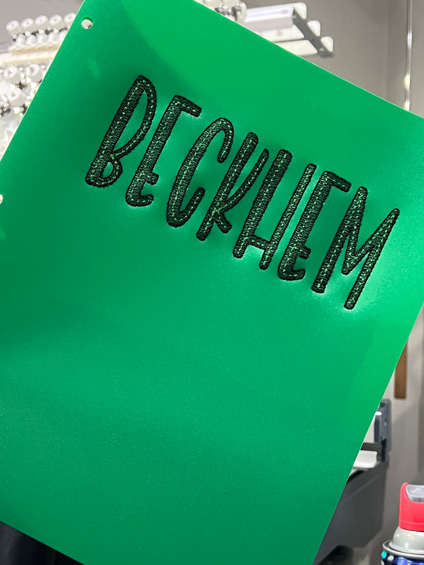 Custom name embroidered plastic folders