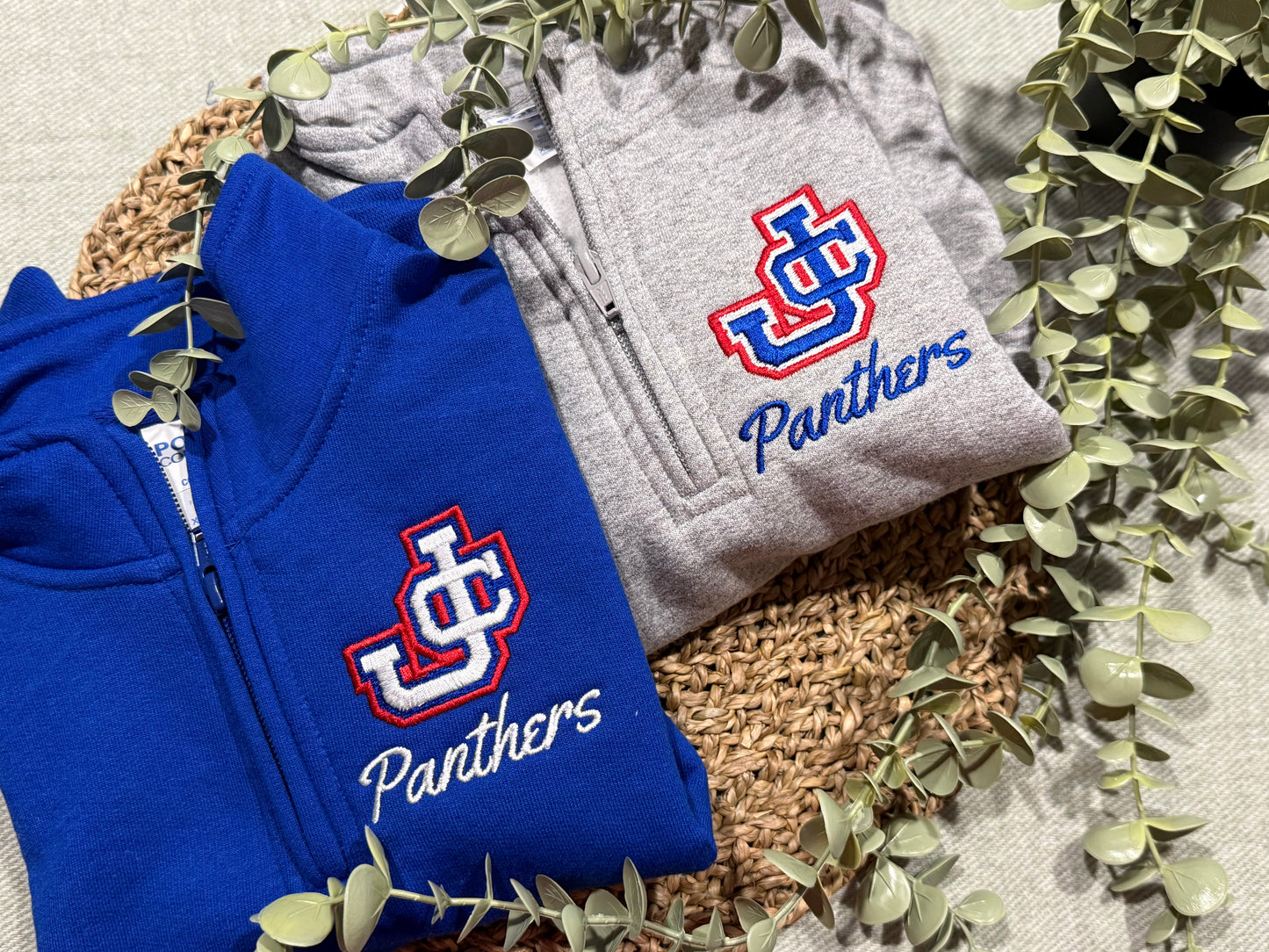 JC panthers quarter zip embroidered shirt