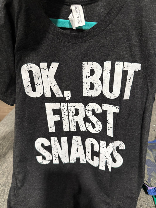 Youth small ok, but first snacks tee