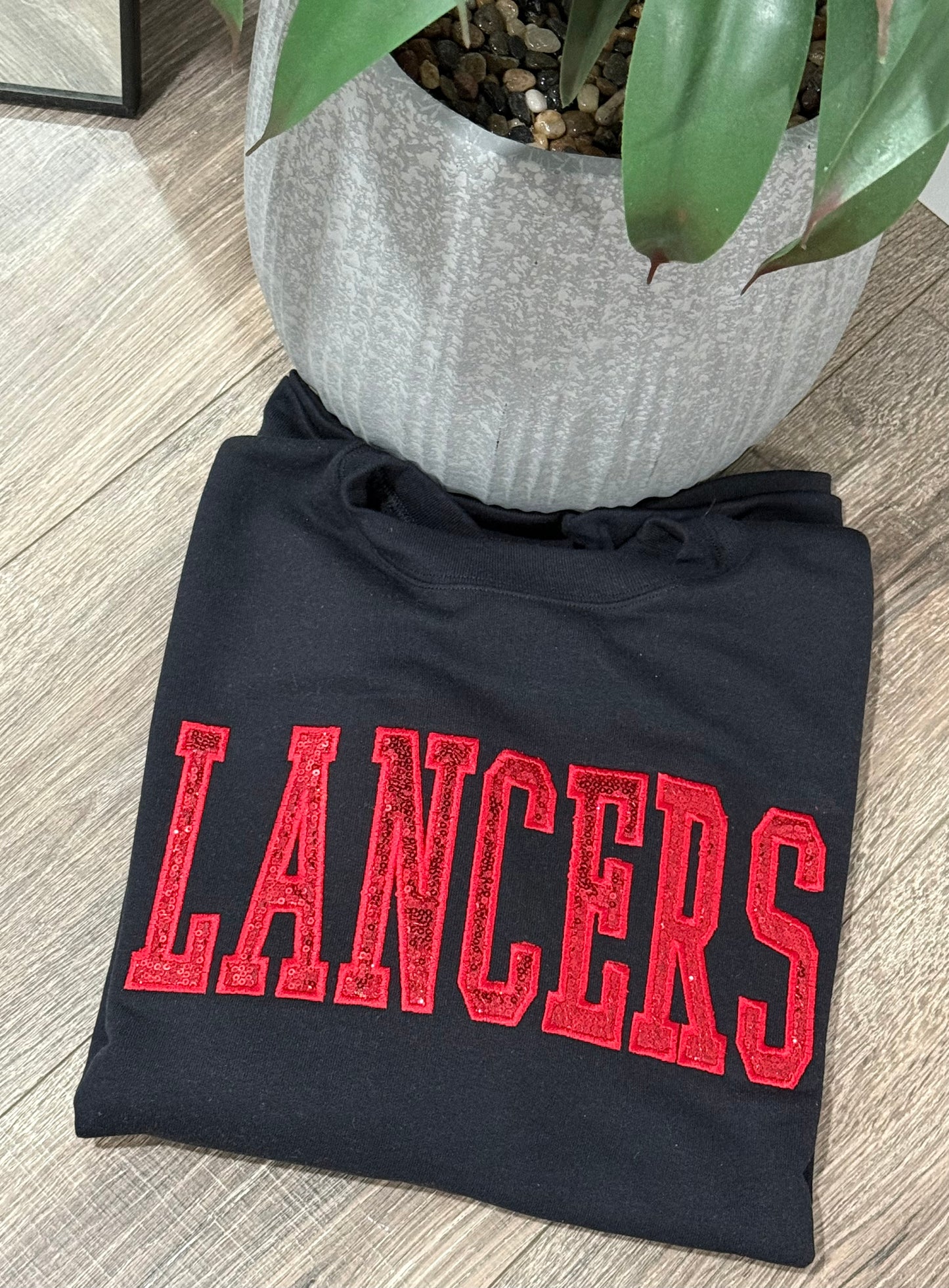 Lancers sequin embroidered applique shirt