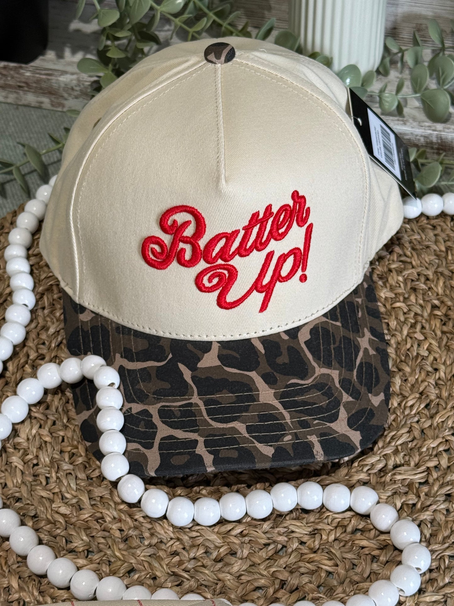 Batter Up Puff Embroidered Structured Hat