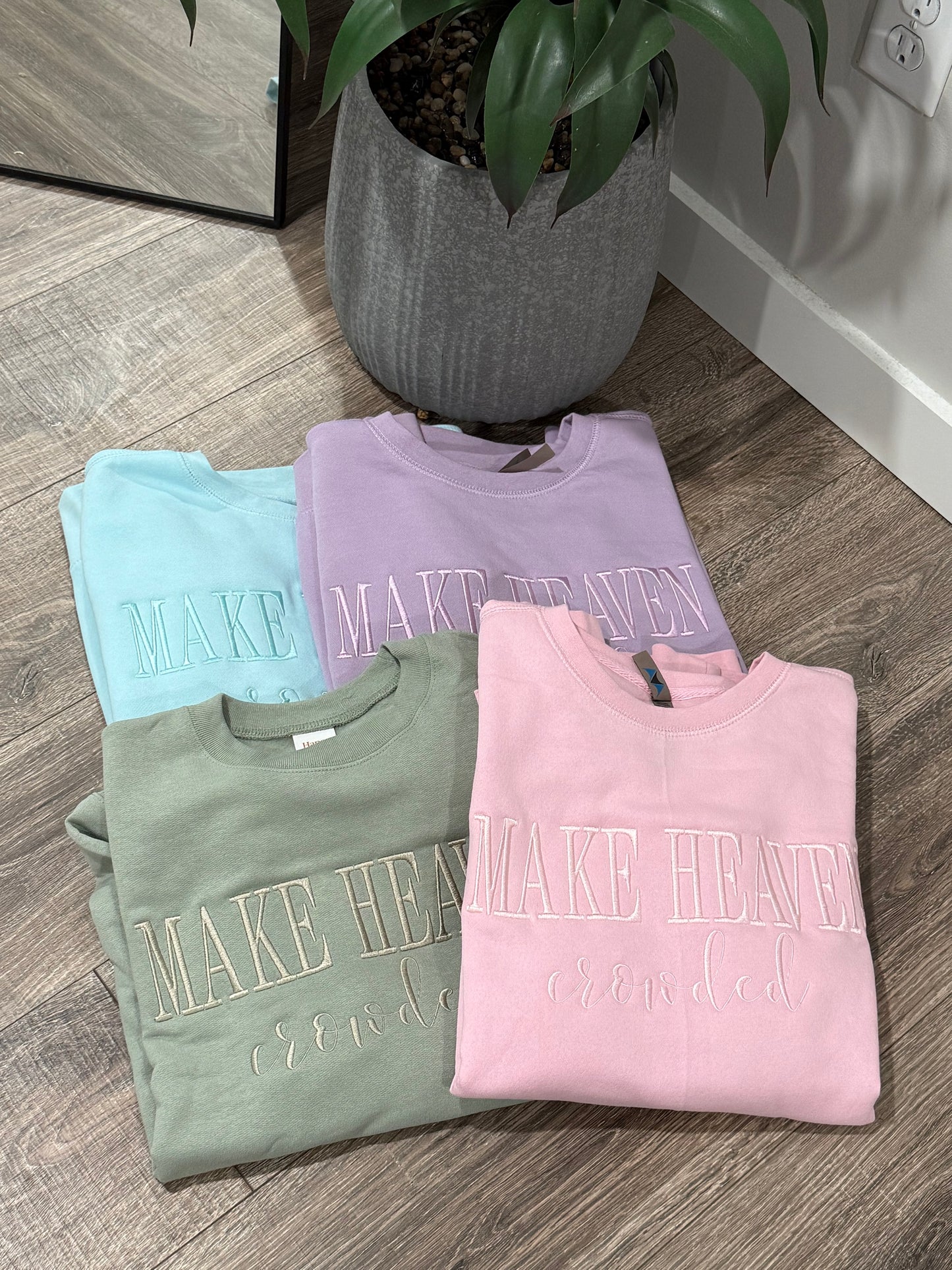 Make Heaven Crowded tone on tone Embroidered Shirt