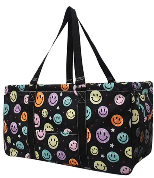 Smiley faces utility tote
