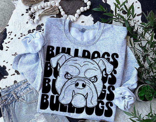 Bulldogs stacked graphic shirt