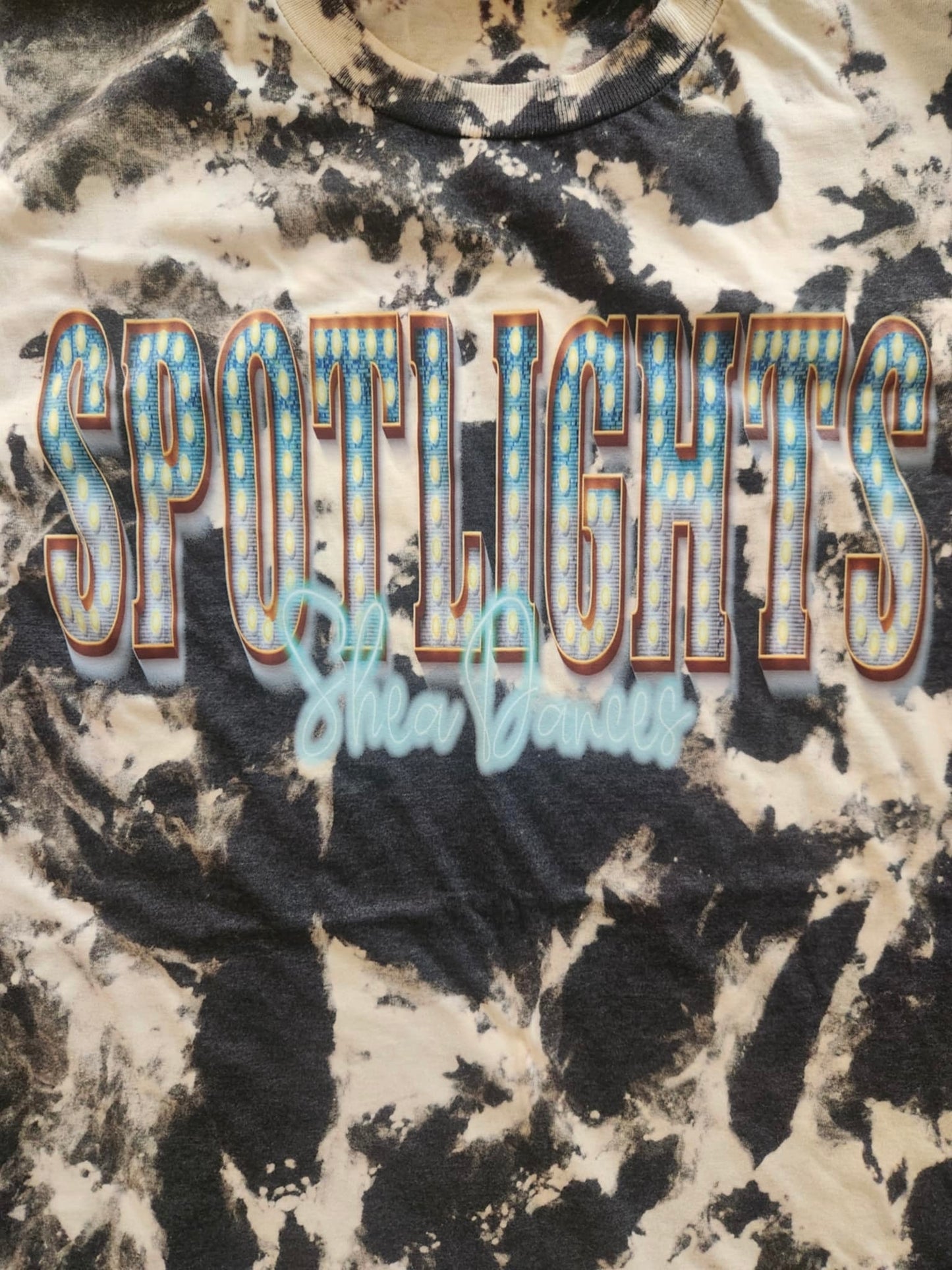 Shea Dances Spotlights Charcoal Acid Wash Bleached Tee