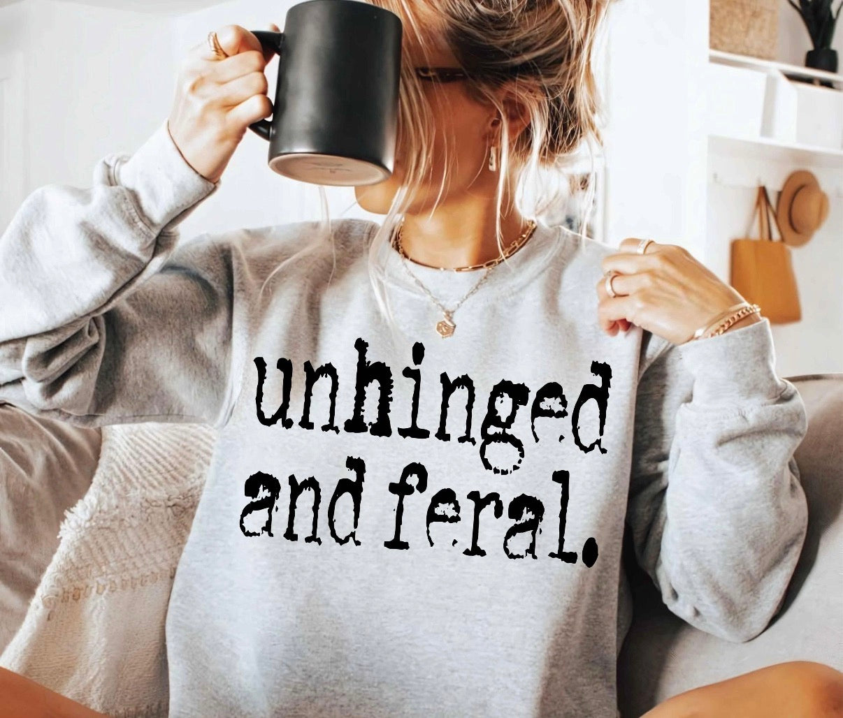 KIDS unhinged and feral graphic shirt