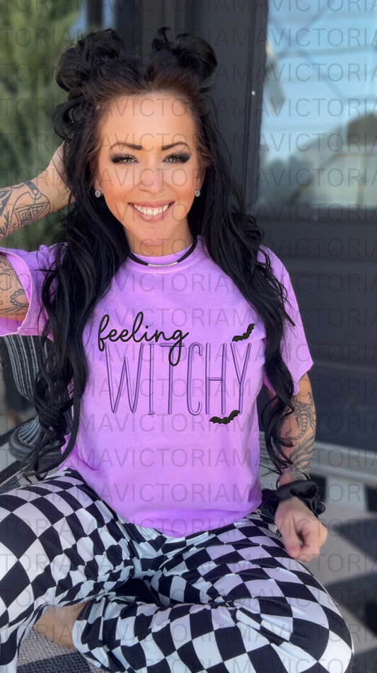 Feeling witchy embroidered shirt