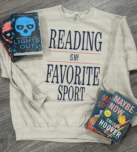 Reading is my favorite sport graphic shirt