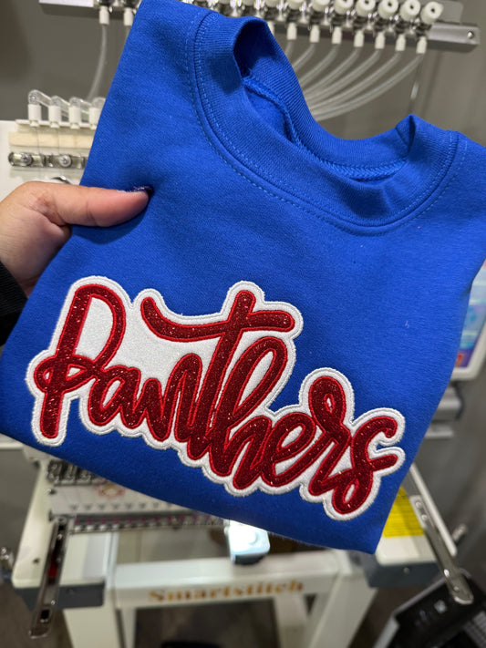 Panthers Glitter Appliqué Sweatshirt