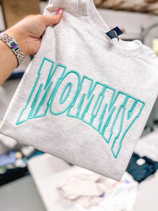 Mommy 3D embroidered shirt