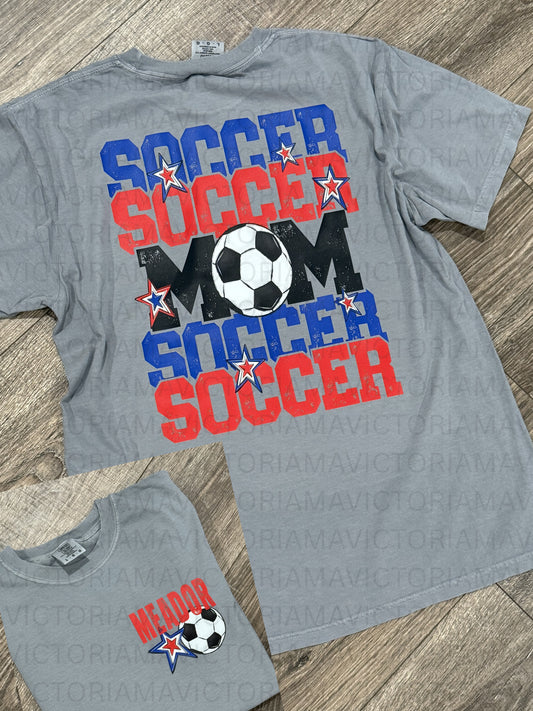 Custom soccer mom graphic shirt