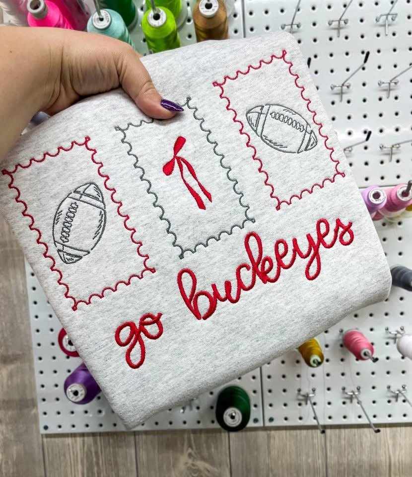 Custom football stamps embroidered shirt