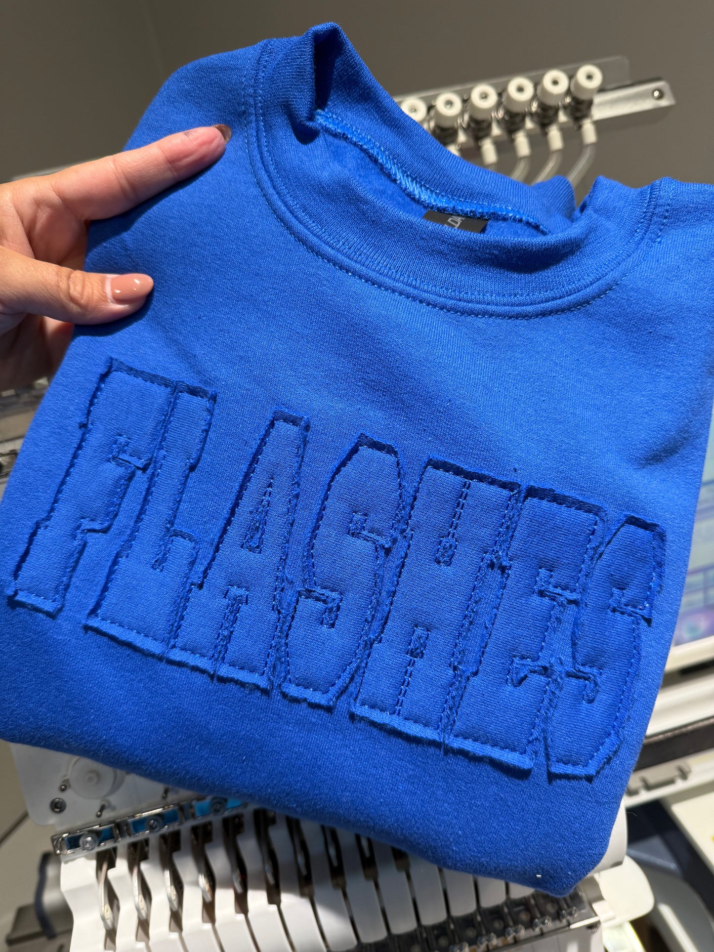 Flashes tone on tone embroidered shirt