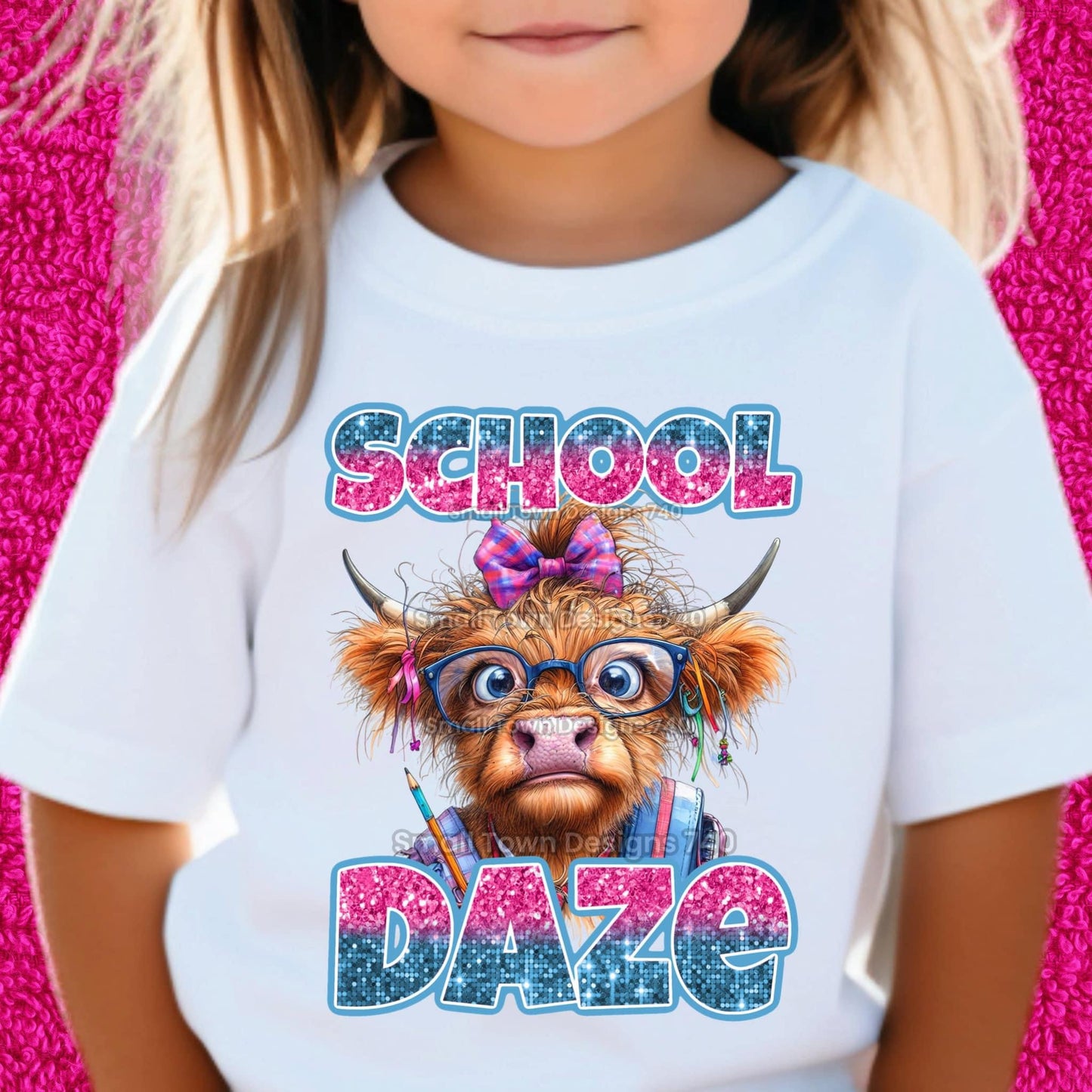 School Daze Cow Graphic Shirt