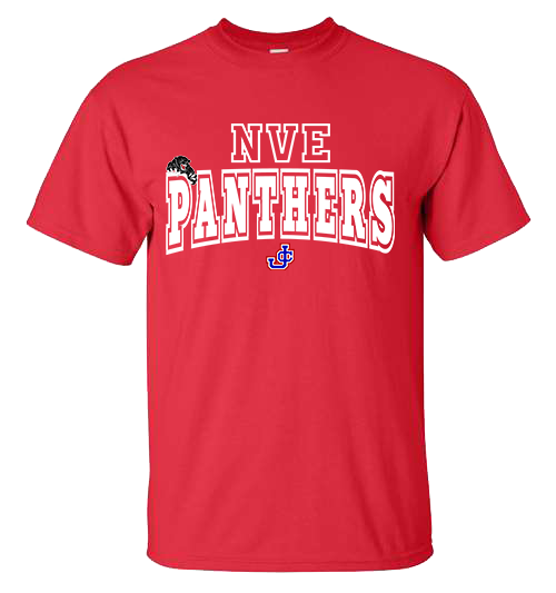 NVE Panthers red graphic shirt