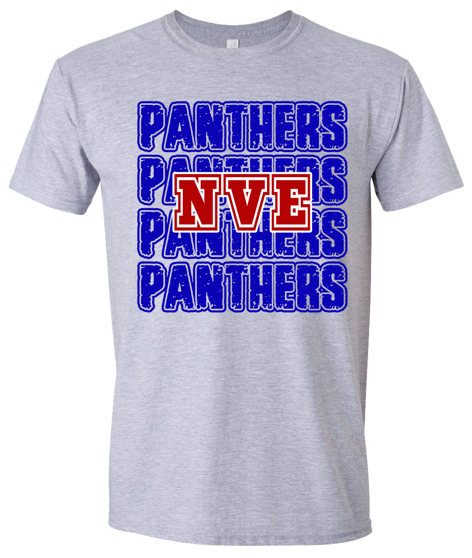 NVE Panthers stacked graphic shirt