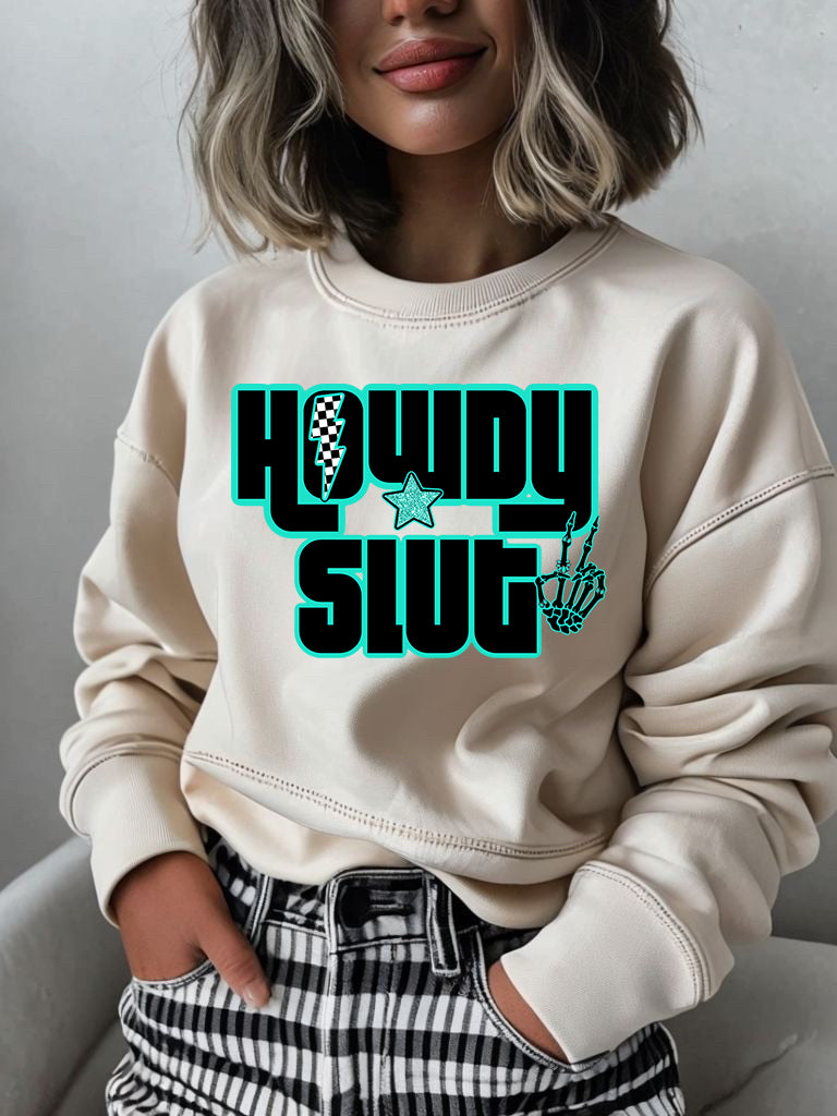 Howdy slut graphic shirt