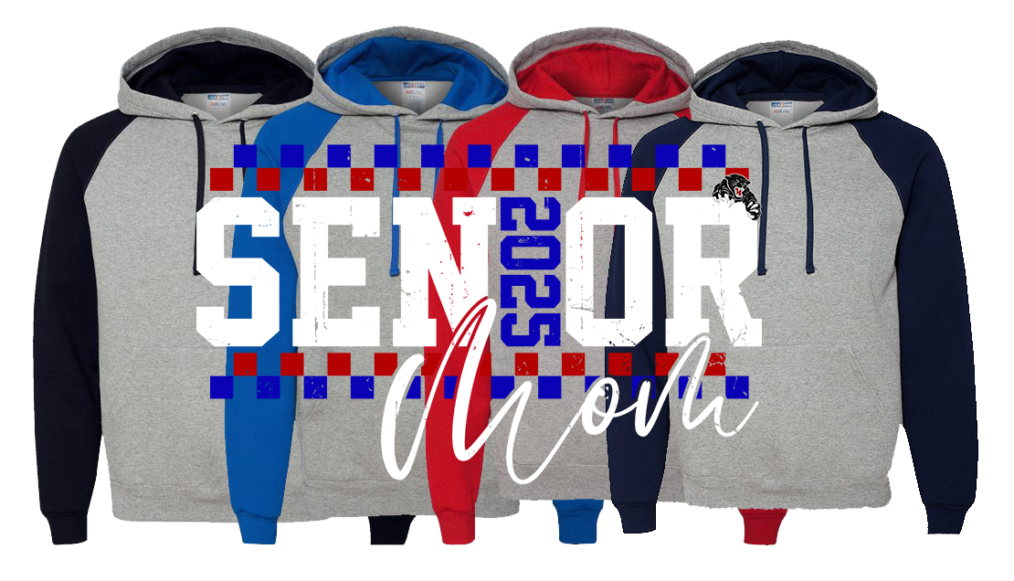 Jennings County Panthers Senior Mom Raglan Hoodie