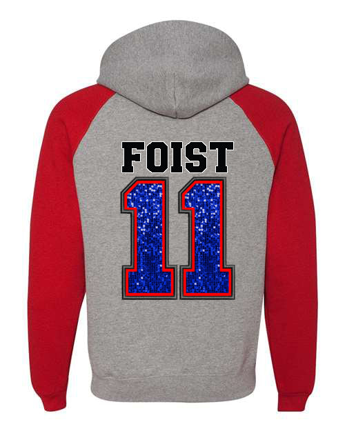 Jennings County Panthers Faux Sequin Raglan Hoodie