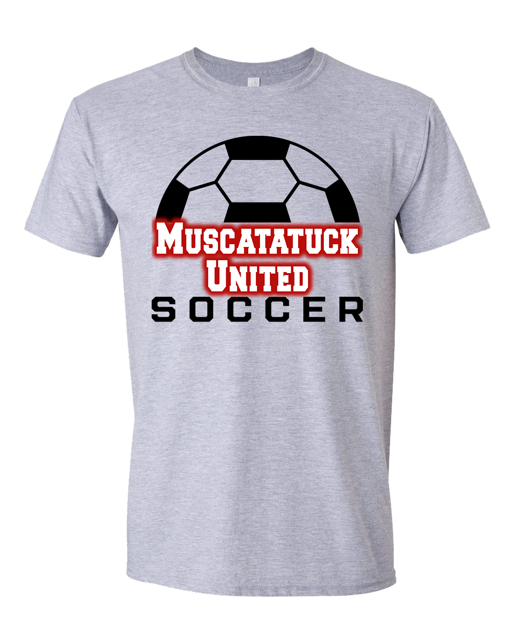 KIDS Muscatatuck United Soccer Club Grey Graphic Shirt D13 NEW 2025