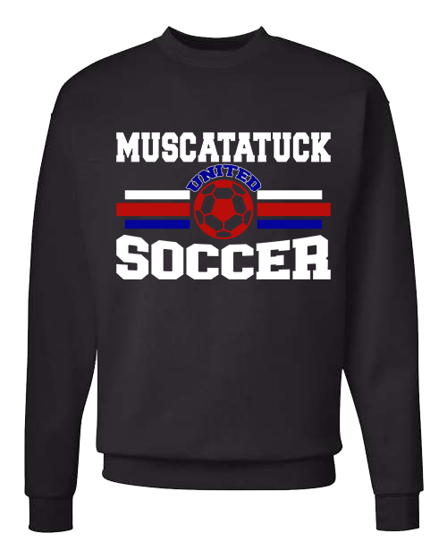 KIDS Muscatatuck United Soccer Club Black Graphic Shirt D14 NEW 2025