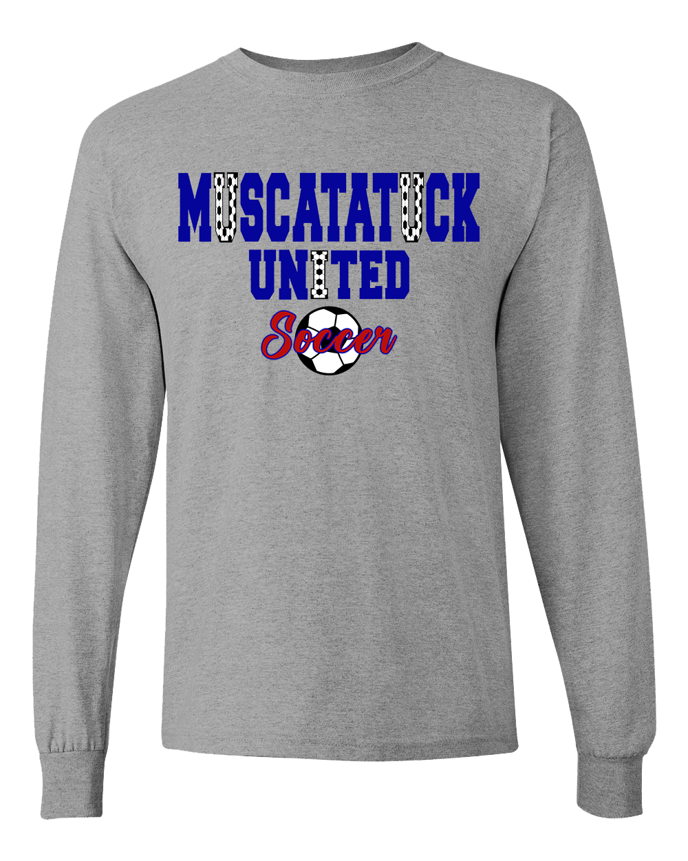 KIDS Muscatatuck United Soccer Club Grey Graphic Shirt D15 NEW 2025