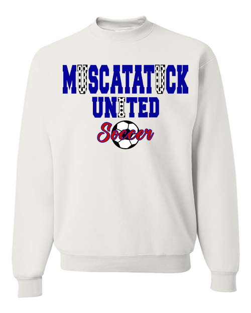 KIDS Muscatatuck United Soccer Club White Graphic Shirt D15 NEW 2025